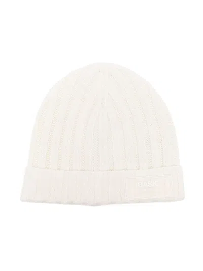 Paolo Pecora Kids' Ribbed-knit Beanie In 中性色