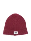 Paolo Pecora Ribbed-knit Logo-patch Beanie In Brown
