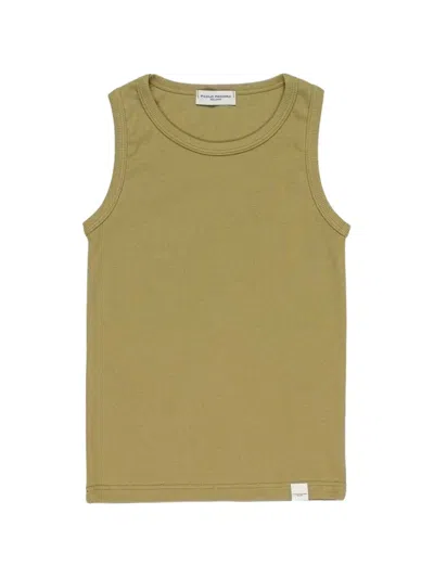 Paolo Pecora Kids' Ribbed Tank Top In Green