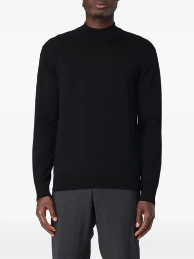 Paolo Pecora Round-neck Sweater In Black