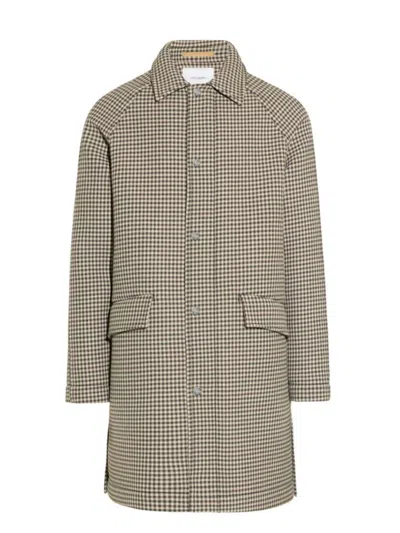 Paolo Pecora Scuba Fabric Coat In Sand