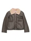 Paolo Pecora Shearling-collar Zip-front Jacket In Black