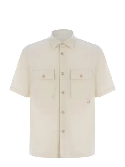 Paolo Pecora Shirt  Made Of Cotton Blend In Beige