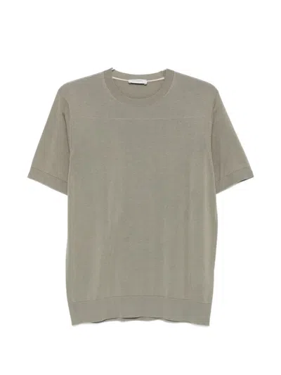 Paolo Pecora Short Sleeve Cotton Jersey T-shirt In Gray