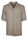 Paolo Pecora Short-sleeve Pocket Shirt In Gray