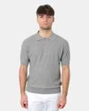 Paolo Pecora Short Sleeve Pole  - 8990 Light Grey Melange In Gray