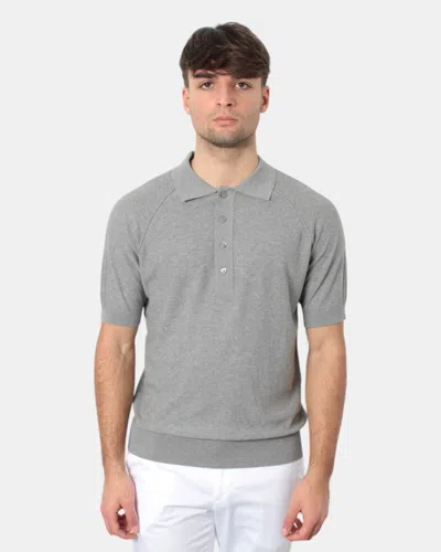 Paolo Pecora Short Sleeve Pole  - 8990 Light Grey Melange In Gray