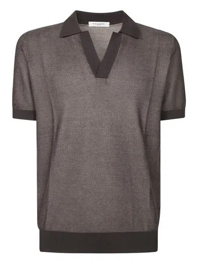 Paolo Pecora Short-sleeve Polo Shirt In Brown