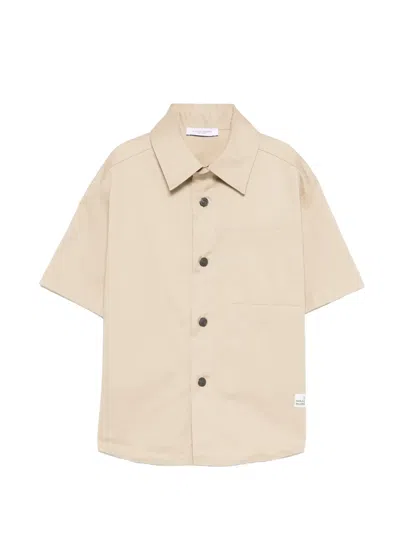 Paolo Pecora Kids' Short-sleeve Shirt In Neutral