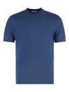 Paolo Pecora Cotton Short Sleeve Sweater In Black