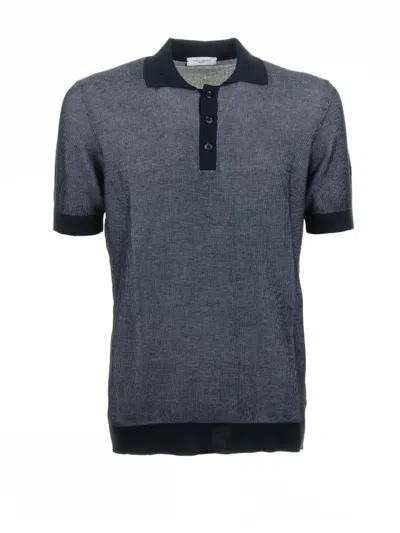 Paolo Pecora Short Sleeved Polo Shirt In Blue