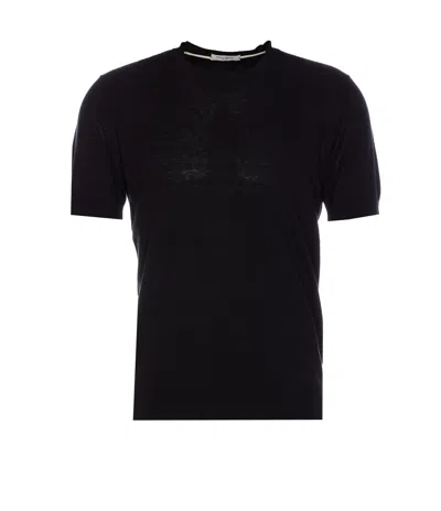 Paolo Pecora Short Sleeves Jumper In Black
