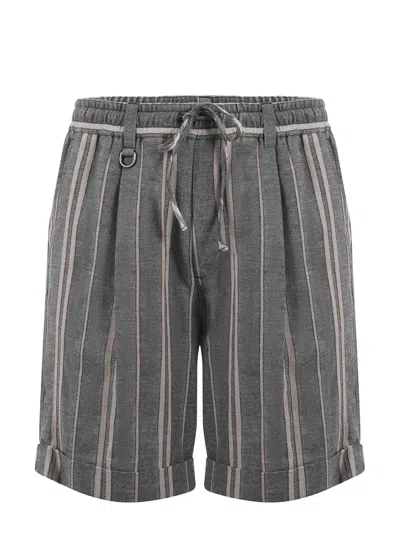Paolo Pecora Shorts In Verde/beige
