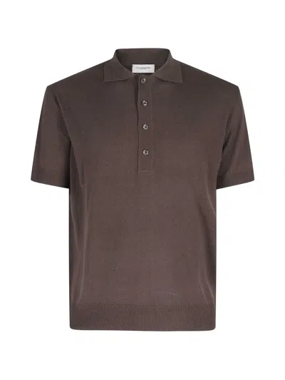 Paolo Pecora Short-sleeved Polo Shirt In Brown