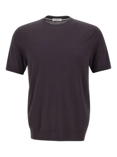 Paolo Pecora Silk-blend T-shirt In Brown