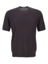 Paolo Pecora Silk-blend T-shirt In Brown