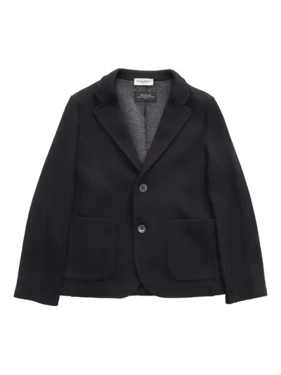 Paolo Pecora Kids' Single-breasted Blazer In Black
