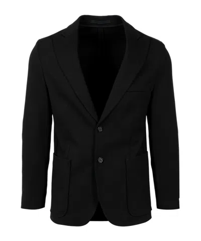 Paolo Pecora Single-breasted Notched-lapel Blazer In Black