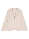 Paolo Pecora Single-breasted Blazer In Neutrals
