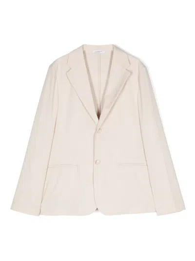 Paolo Pecora Kids' Single-breasted Blazer In Neutrals