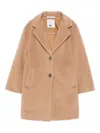 Paolo Pecora Single-breasted Buttoned Coat In Nude
