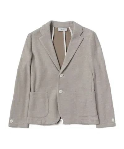 Paolo Pecora Single-breasted Cotton Blazer In Gray