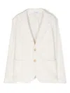 Paolo Pecora Single-breasted Knitted Blazer In White