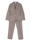 Paolo Pecora Single-breasted Poplin Suit In Neutrals