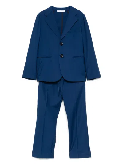 Paolo Pecora Kids' Single-breasted Suit In Blue