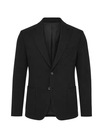 Paolo Pecora Single-breasted Peaked-lapel Blazer In Black