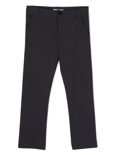 Paolo Pecora Kids' Slim-cut Smart Trousers In Blue