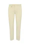 Paolo Pecora Slim Fit Chino Pants In Bianco Panna