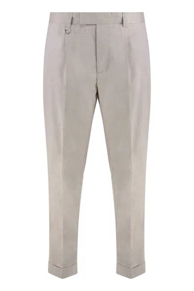 Paolo Pecora Slim Fit Chino Trousers In Neutral
