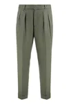 Paolo Pecora Slim Fit Chino Trousers In Green