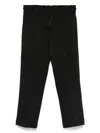 Paolo Pecora Drawstring-waist Straight-leg Trousers In Black