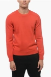 Paolo Pecora Solid Color Virgin Wool Crew-neck Sweater