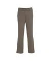 Paolo Pecora Straight-cut Chinos With Medium Rise And Subtle Texture In Gray