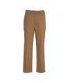 Paolo Pecora Straight-leg Brown Chinos With Tailored Detailing In Multi