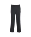 Paolo Pecora Straight-leg Chino Pants With Turned-up Hems And Side Pockets In Black