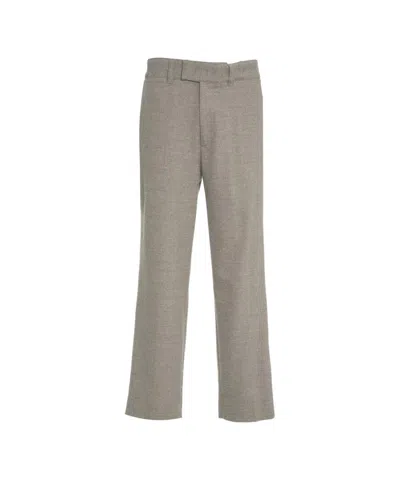 Paolo Pecora Straight-leg Chinos With Tailored Fit And Clean Design In Gray