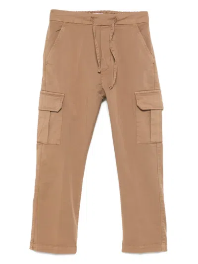 Paolo Pecora Kids' Straight-leg Trousers In Brown