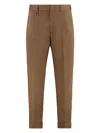 Paolo Pecora Jersey Trousers In Braun