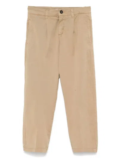 Paolo Pecora Kids' Straight-leg Trousers In Brown