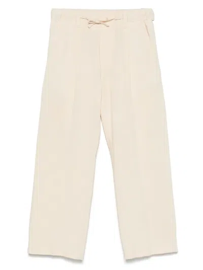 Paolo Pecora Kids' Straight Trousers In 中性色