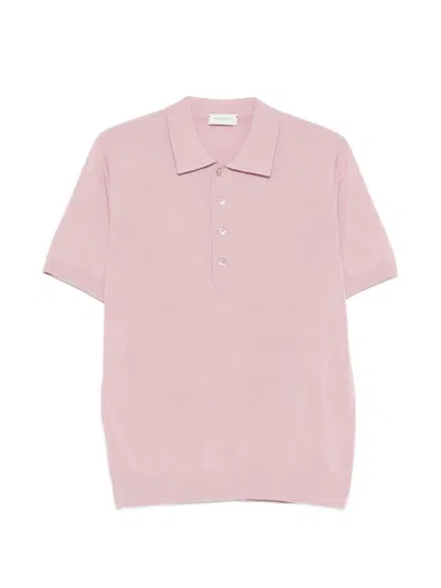 Paolo Pecora Straight-hem Polo Shirt In Pink