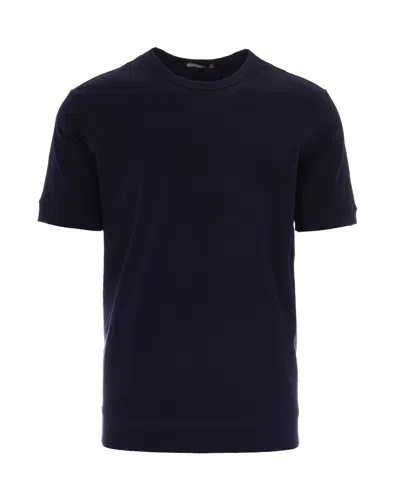 Paolo Pecora Stretch Cotton T-shirt In Blue