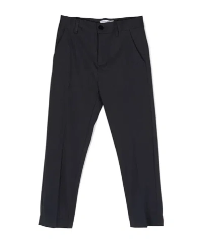 Paolo Pecora Stretch-design Chino Trousers In Black