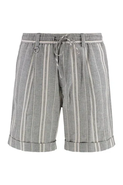 PAOLO PECORA STRIPED BERMUDA SHORTS
