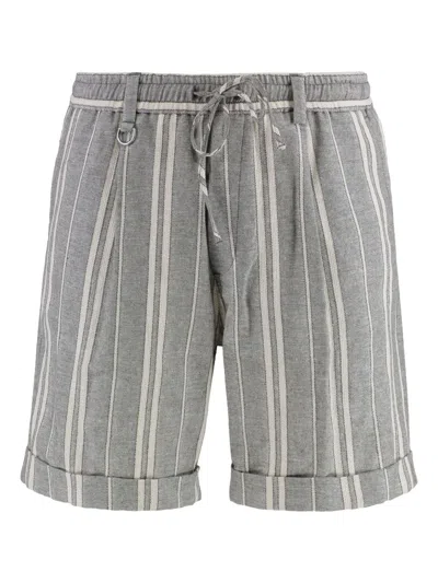 PAOLO PECORA STRIPED BERMUDA SHORTS