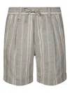 Shop Paolo Pecora Striped Bermuda Shorts In Neutrals